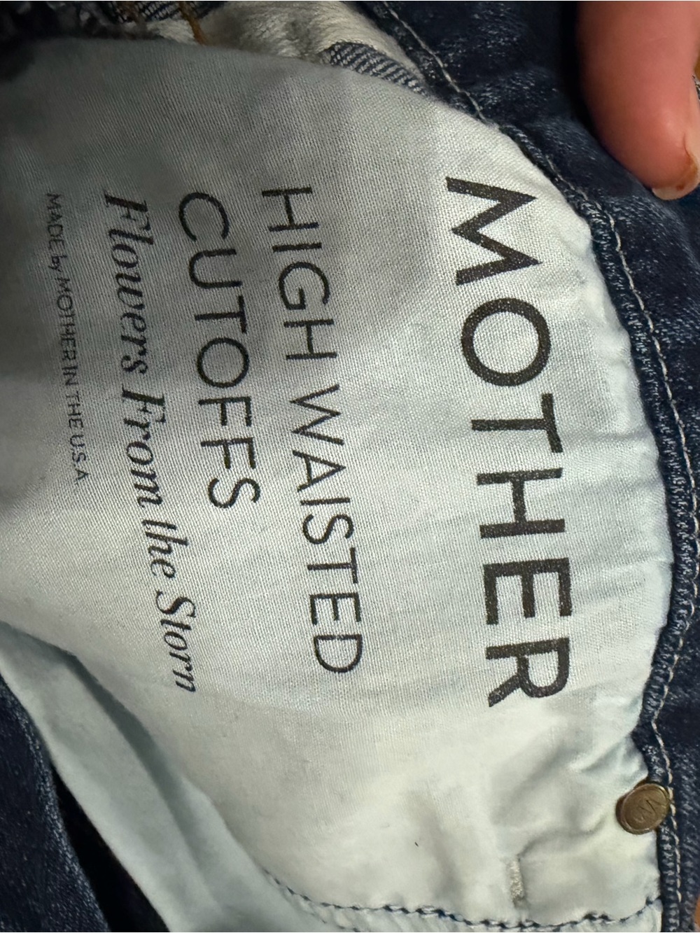 MOTHER High Waisted Cutoff Jean  Shorts - Picture 3 of 4